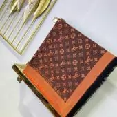 foulard louis vuitton marron monogram pas cher laine melangee l140cm w140cm 092